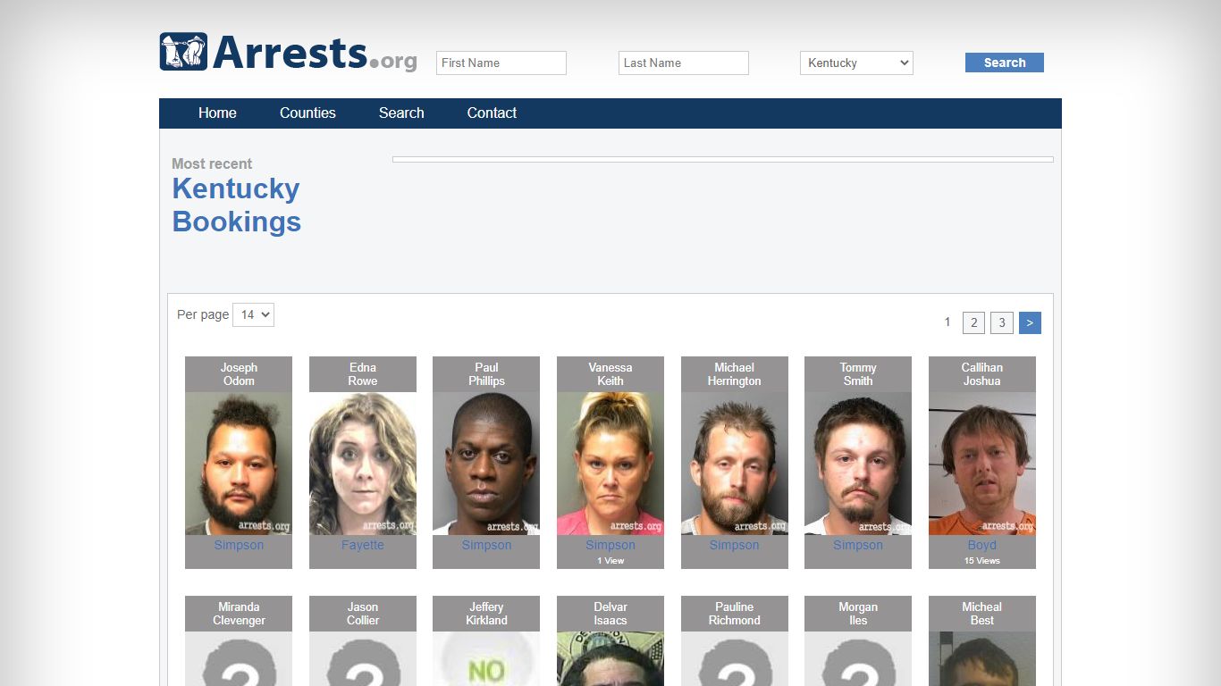 Kentucky Arrests and Inmate Search